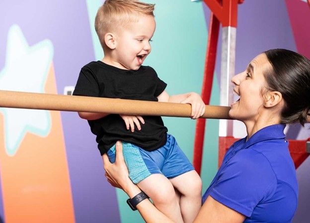 A 2-Year old Toddler at the Little Gym